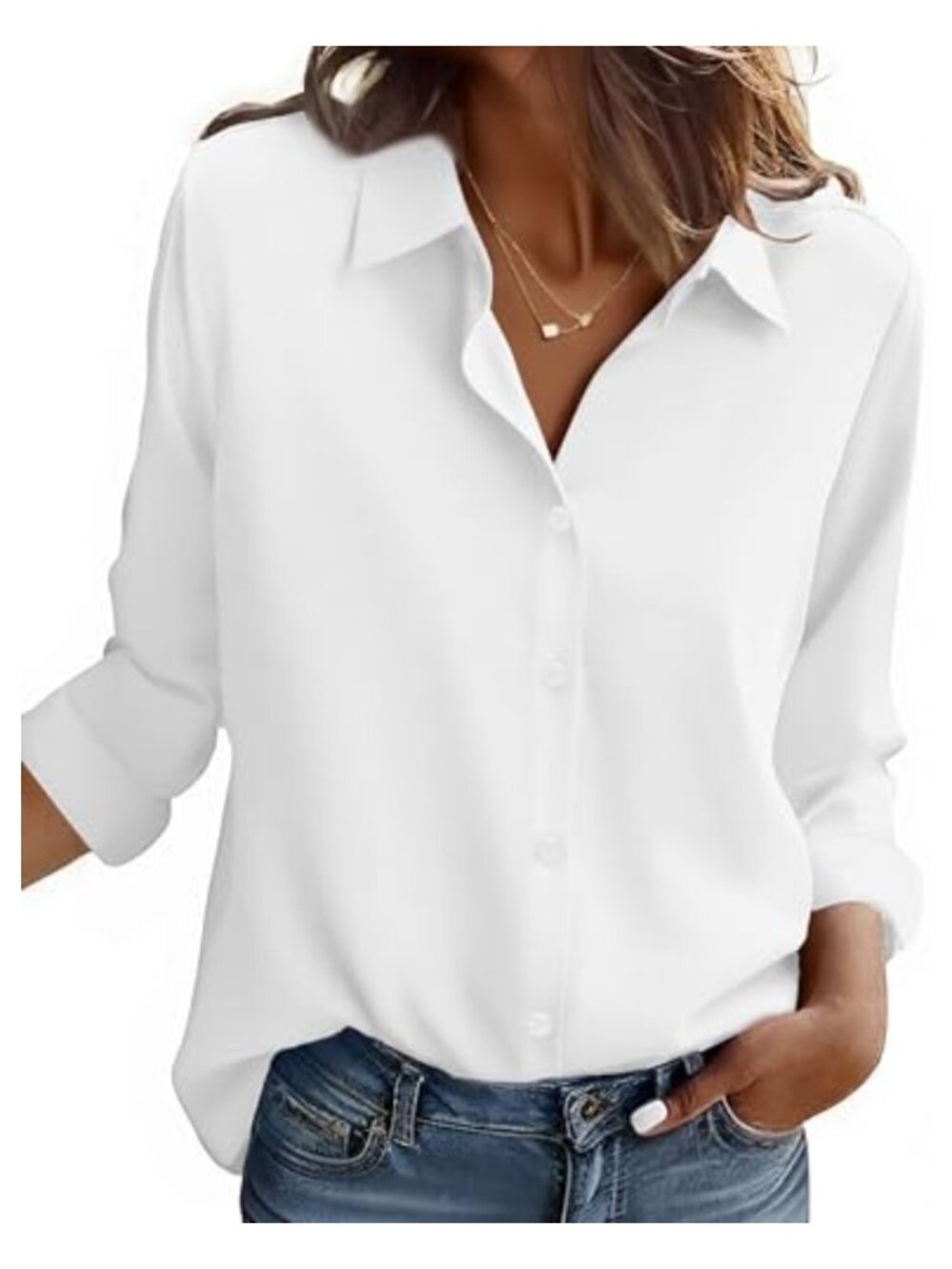 Womens Long Sleeve Button Down Floral Blouse Business Casual Work Top